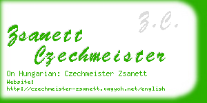 zsanett czechmeister business card